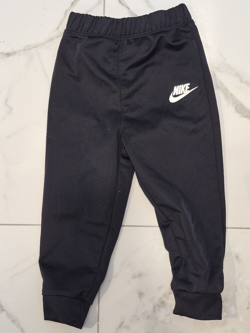 Nike Black Kids' Jogger Sweatpants with White Swoosh